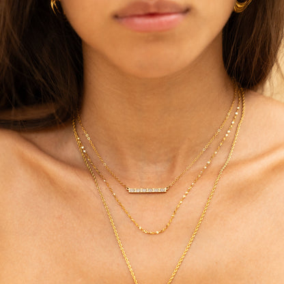 Baguette Line Necklace