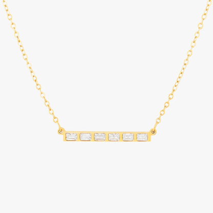 Baguette Line Necklace