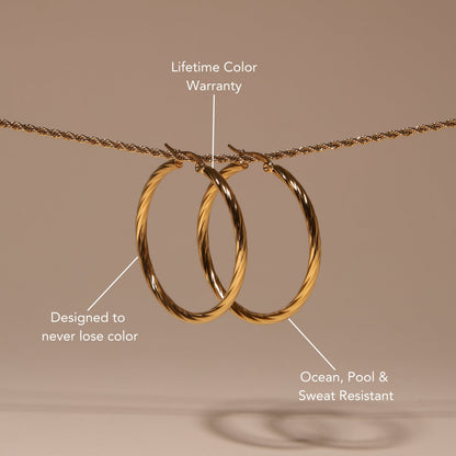 Bold Twisted Hoops
