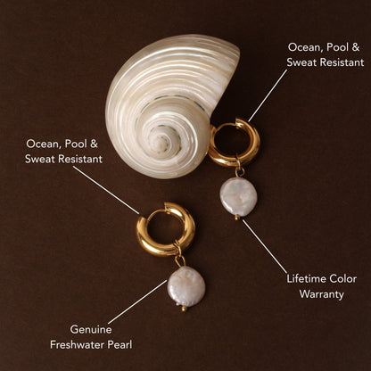 Chunky Pearl Hoops