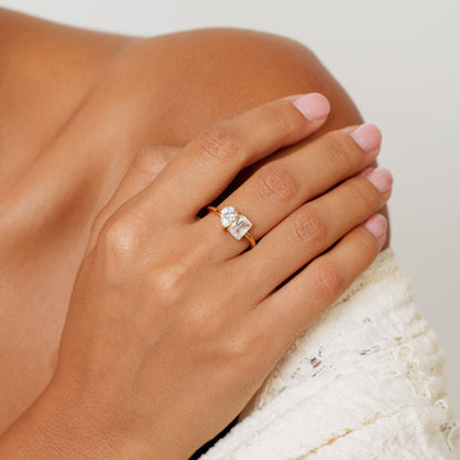 Toi et Moi Birthstone Ring