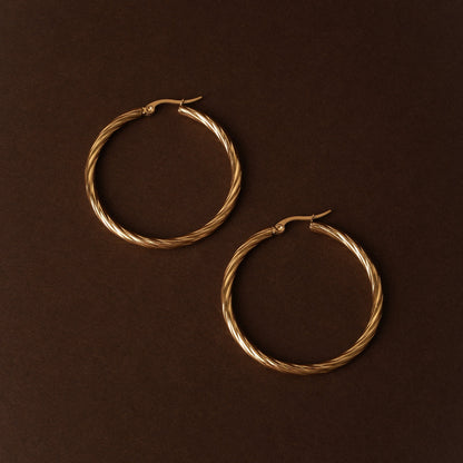 Bold Twisted Hoops