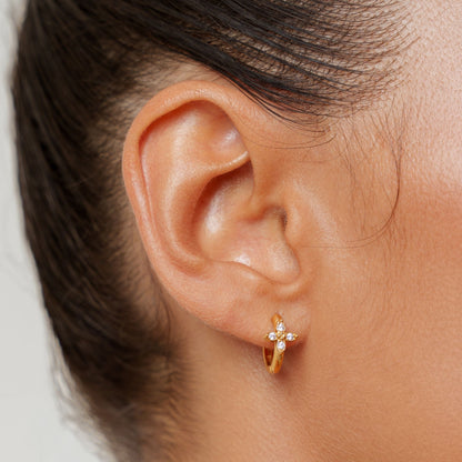 Daisy Hoops Earrings