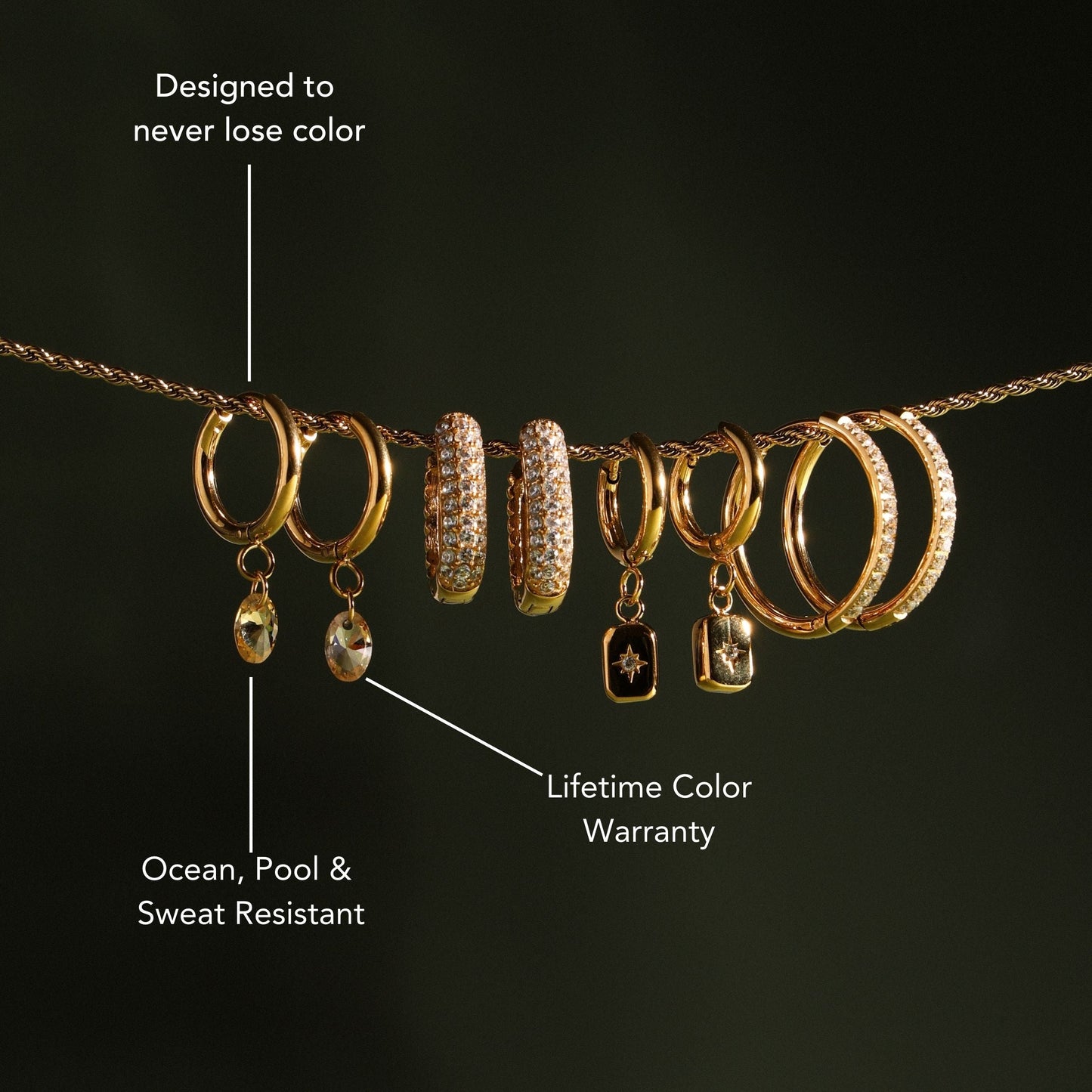 Rosé Drop Earrings