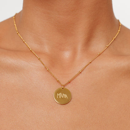 Drawing Disc Necklace