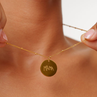 Drawing Disc Necklace
