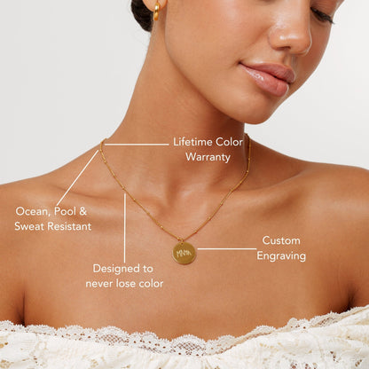 Drawing Disc Necklace
