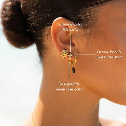 Daisy Hoops Earrings