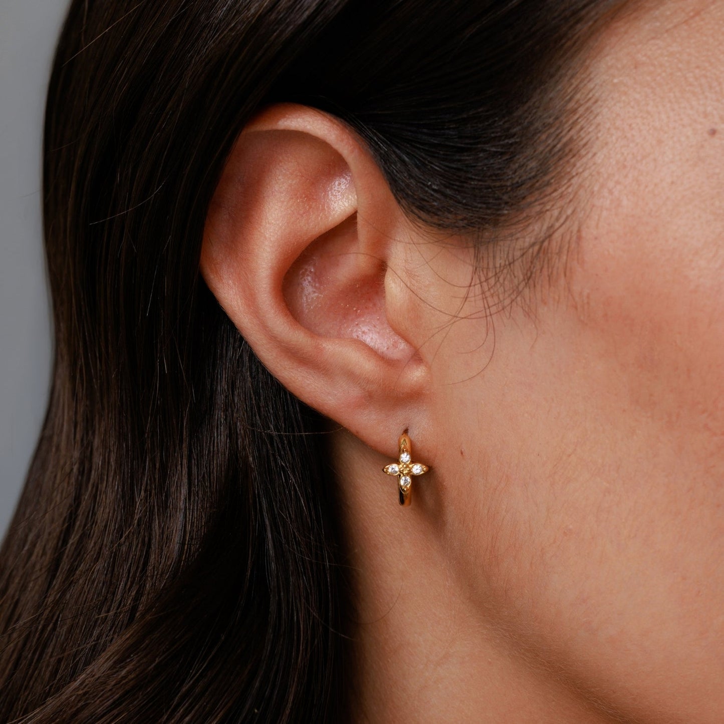 Daisy Hoops Earrings