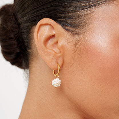 Tiny Pearls Hoops