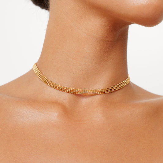 Goldfarbener Mesh-Choker