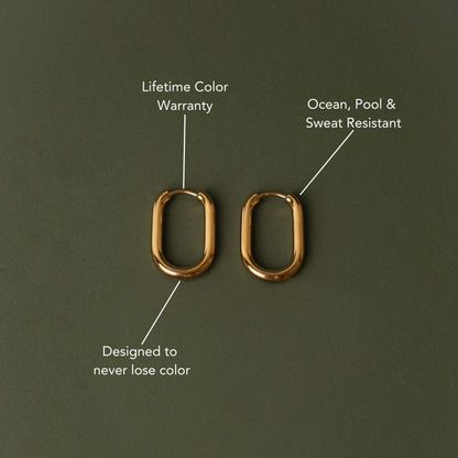 Oval Hoop Earrings