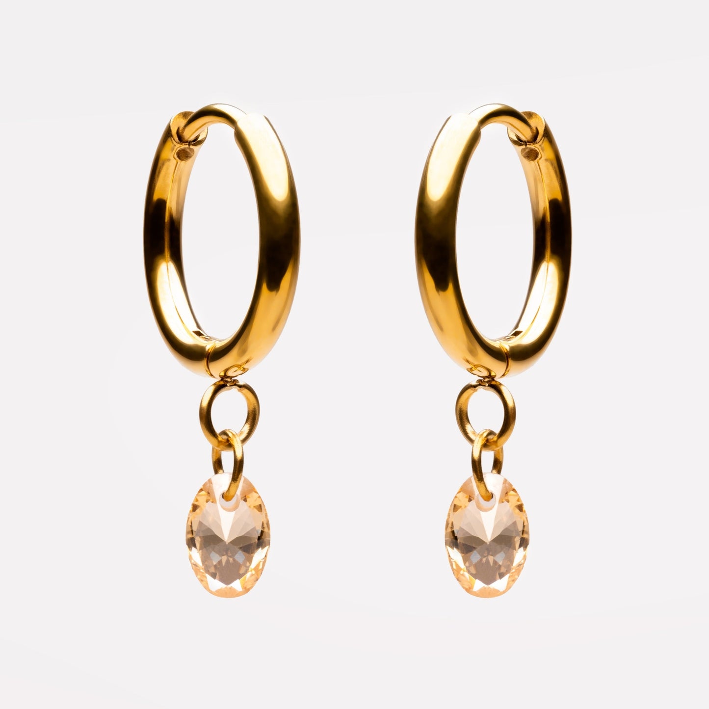 Rosé Drop Earrings