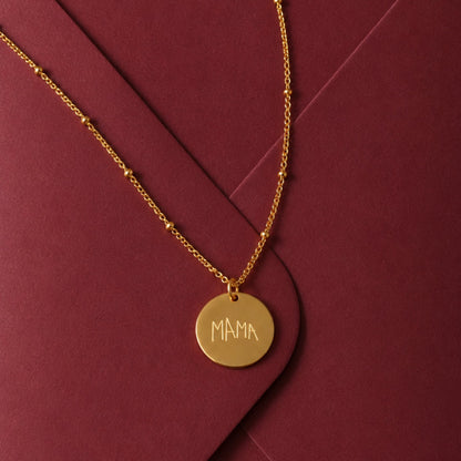 Drawing Disc Necklace