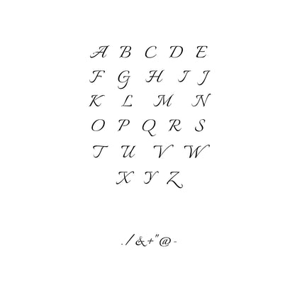 One-Initial Crystal Ring