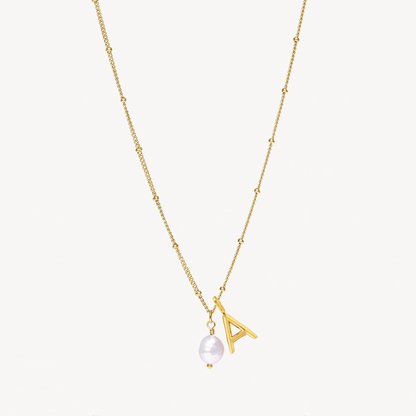 Initial & Pearl Necklace