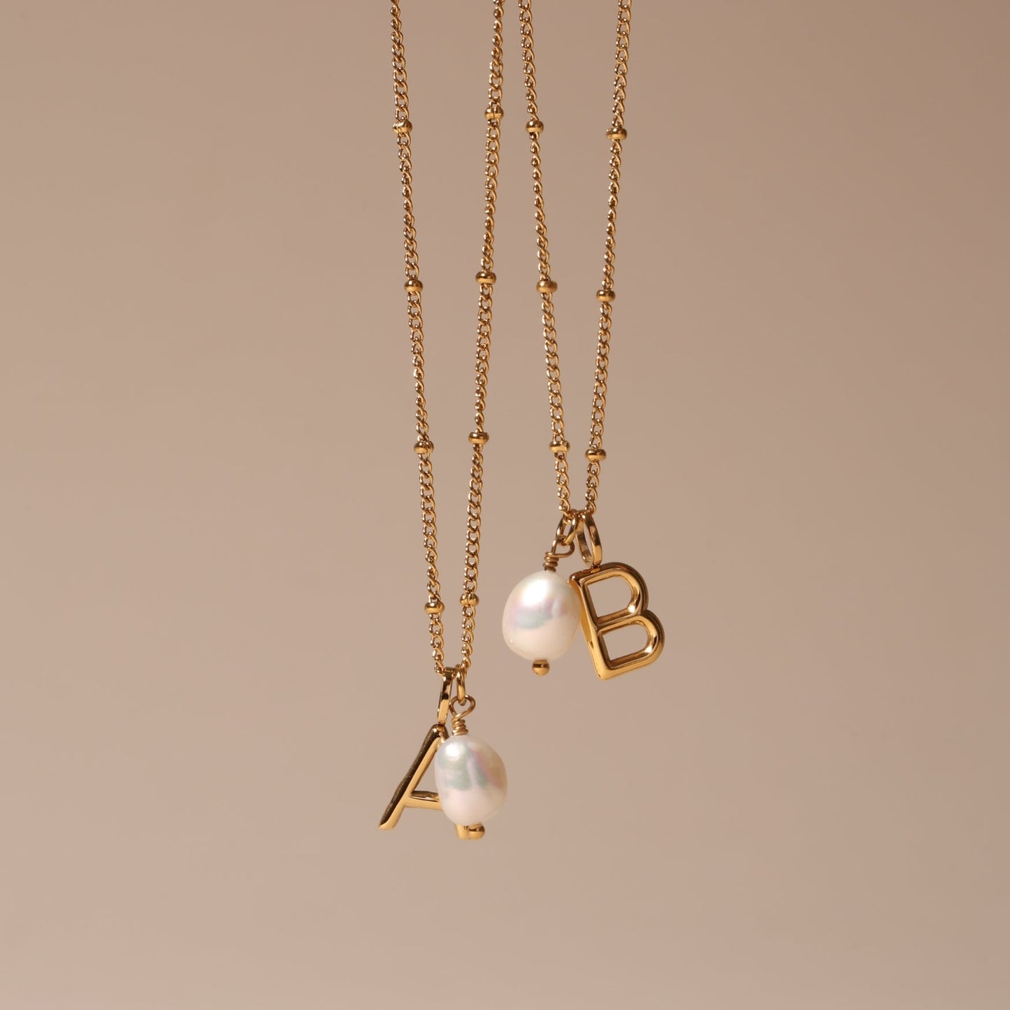 Initial & Pearl Necklace