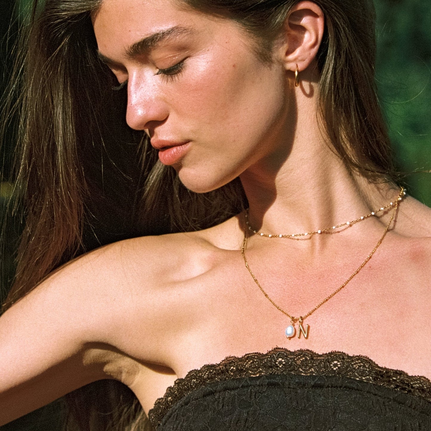 Initial & Pearl Necklace