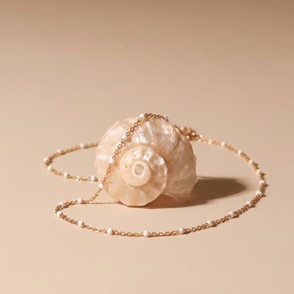 White Beaded Choker