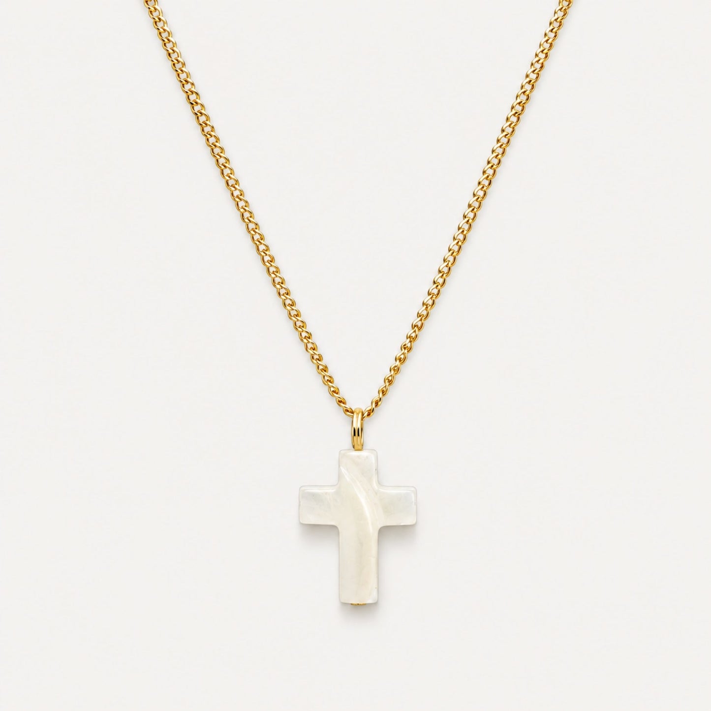 Mother of Pearl Cross Necklace