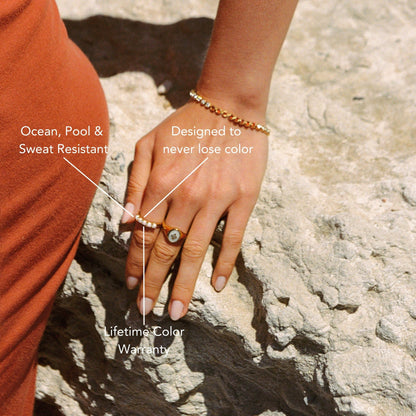 Opal Band Ring