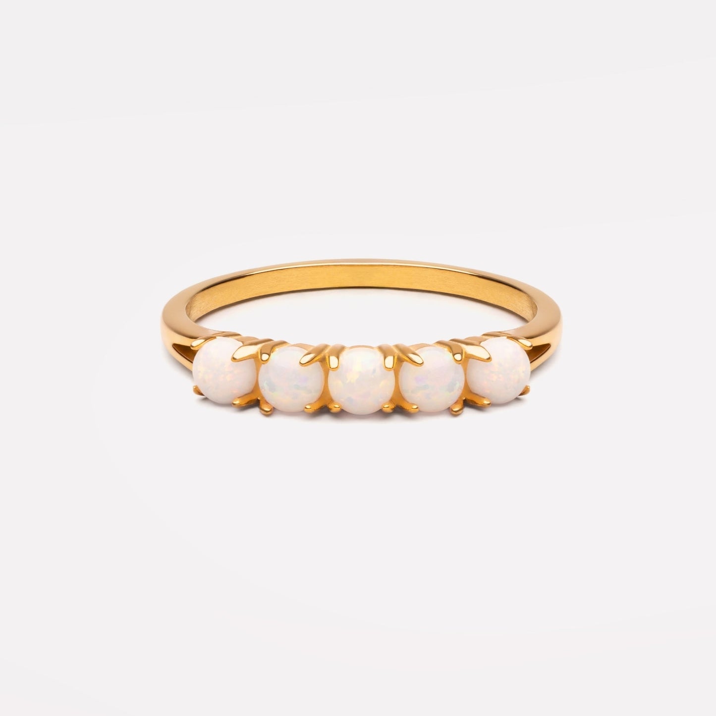 Opal Band Ring