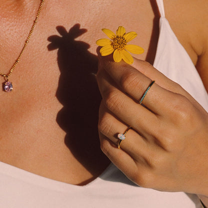 Oval Opal Ring