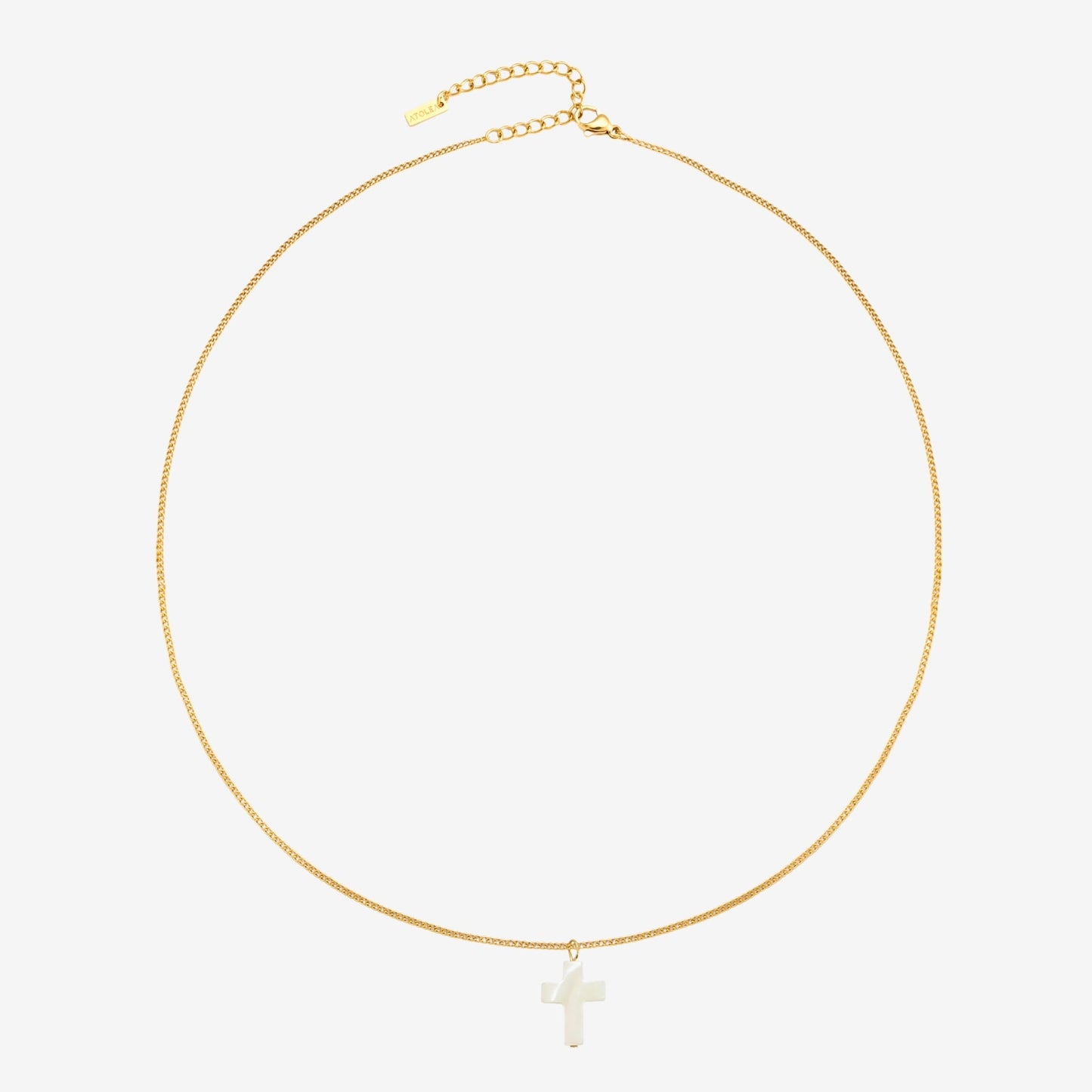 Mother of Pearl Cross Necklace