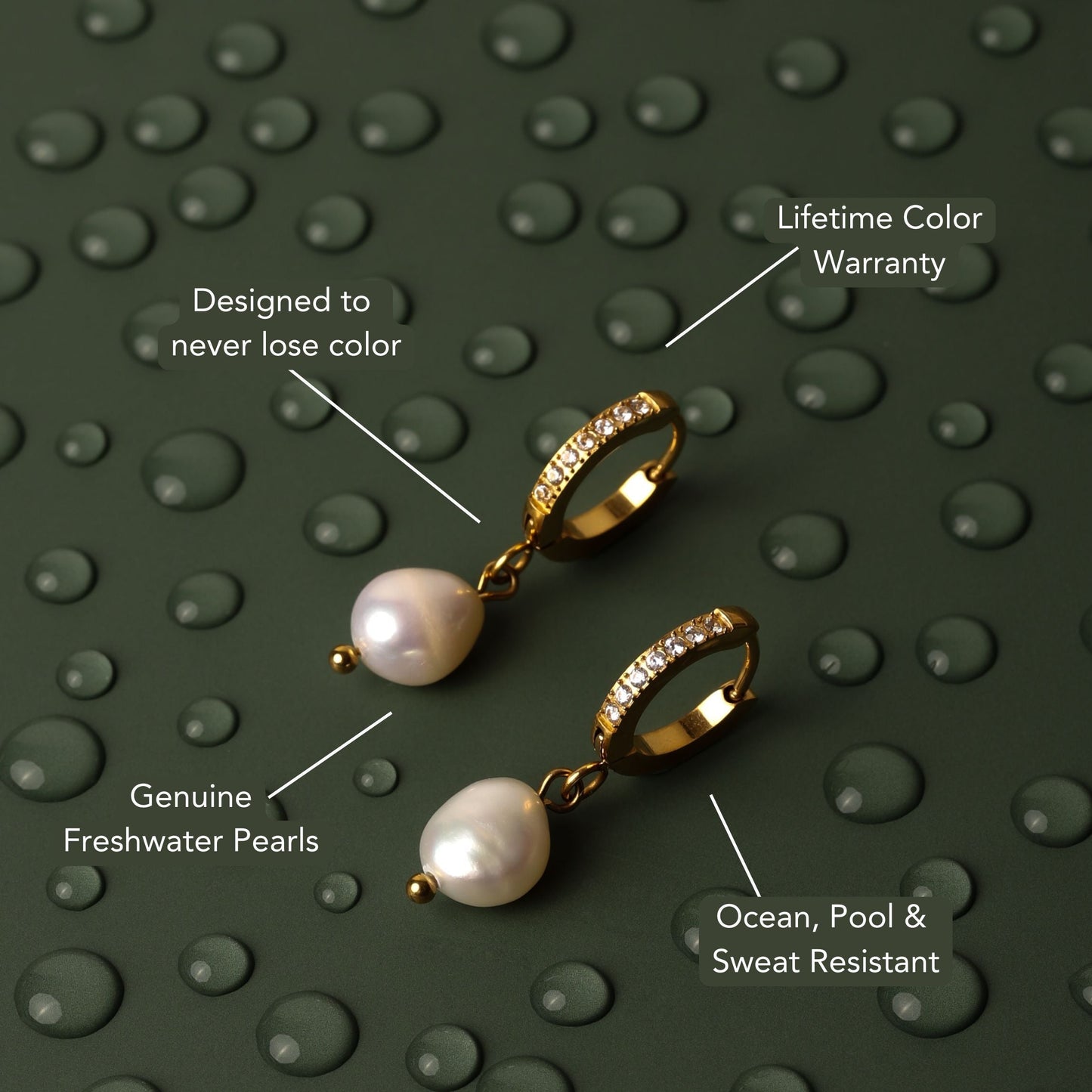 Freshwater Pearl Hoop Earrings
