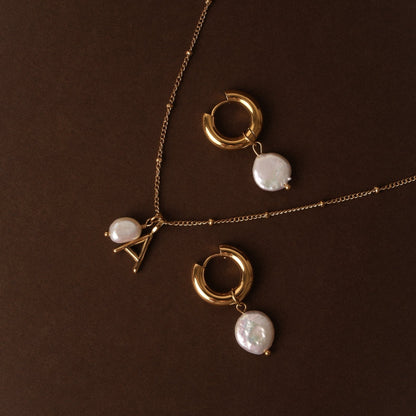 Initial & Pearl Necklace