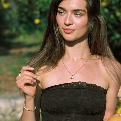Initial & Pearl Necklace