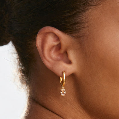 Rosé Drop Earrings