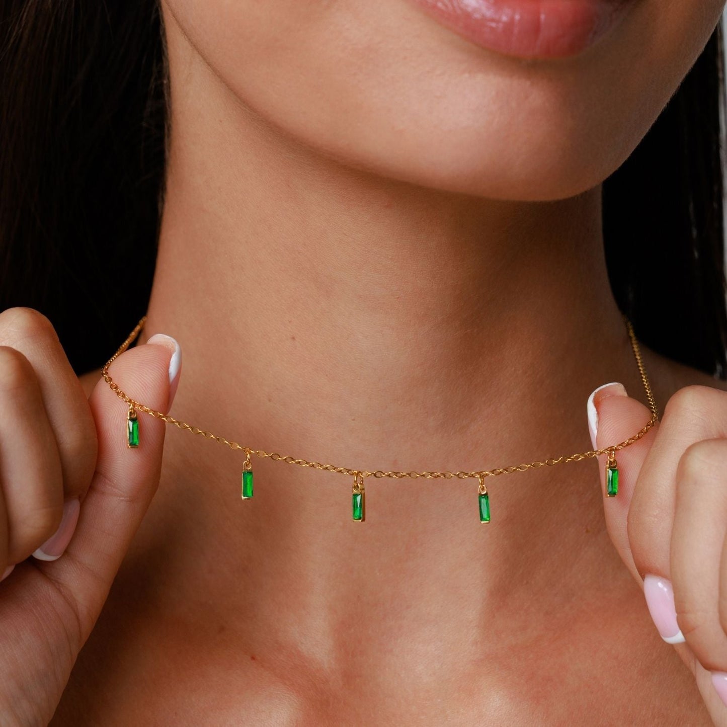 Rain of Emeralds Choker
