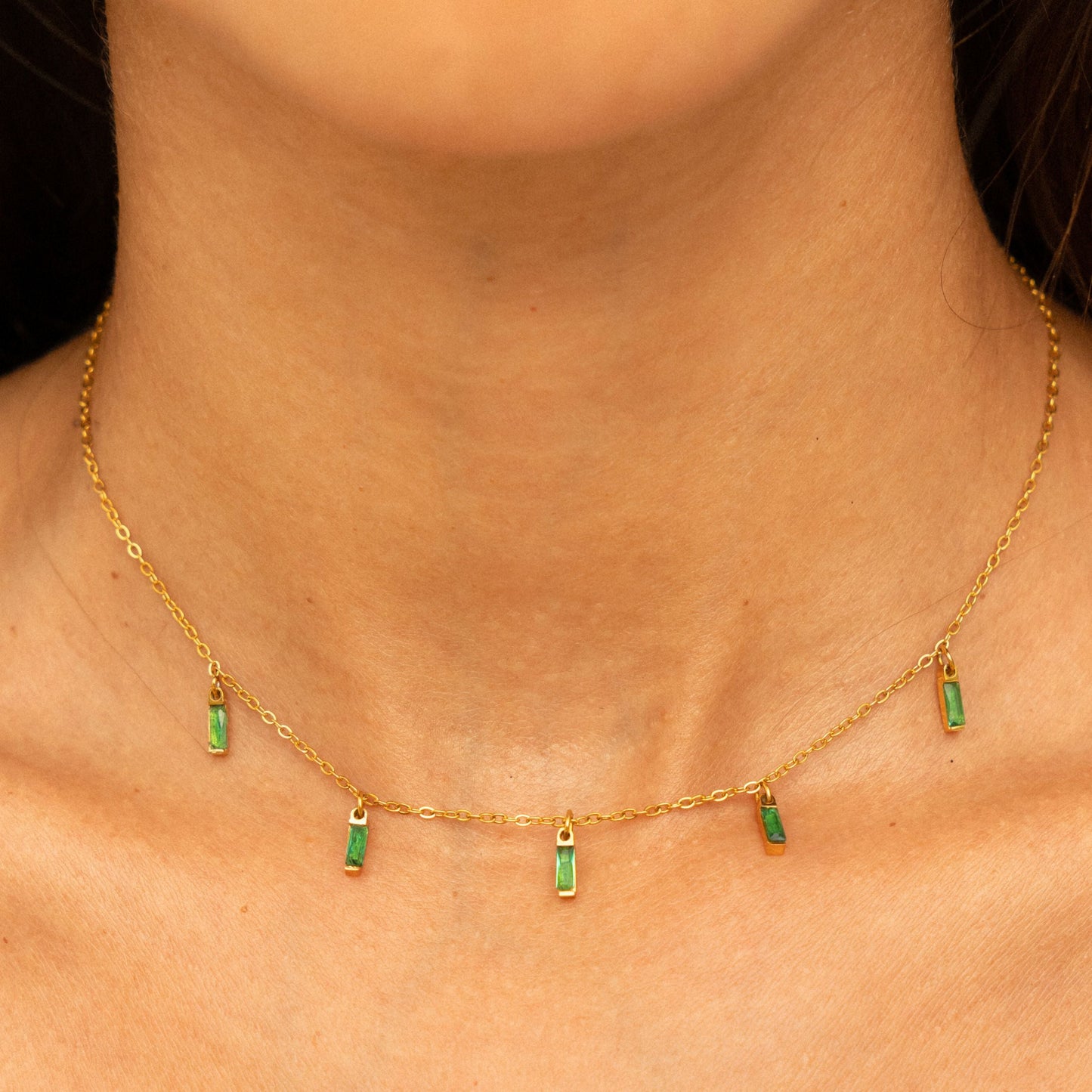 Rain of Emeralds Choker