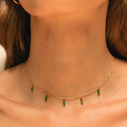 Rain of Emeralds Choker