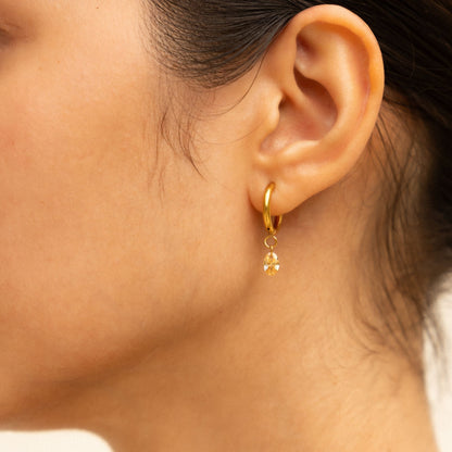 Rosé Drop Earrings