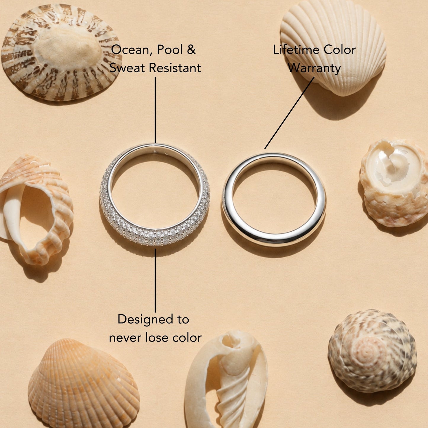 "Day & Night" Ring Set