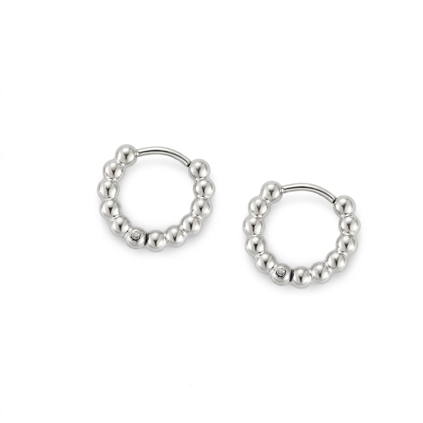 Beaded Hoops Earrings
