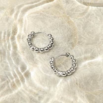 Beaded Hoops Earrings