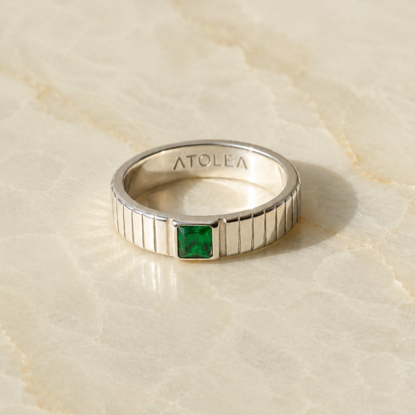 Chunky Emerald Ring