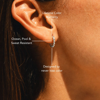 Beaded Hoops Earrings