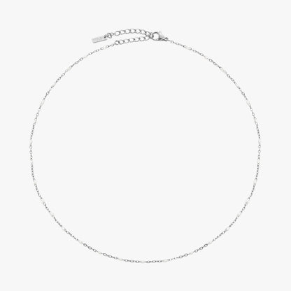 White Beaded Choker