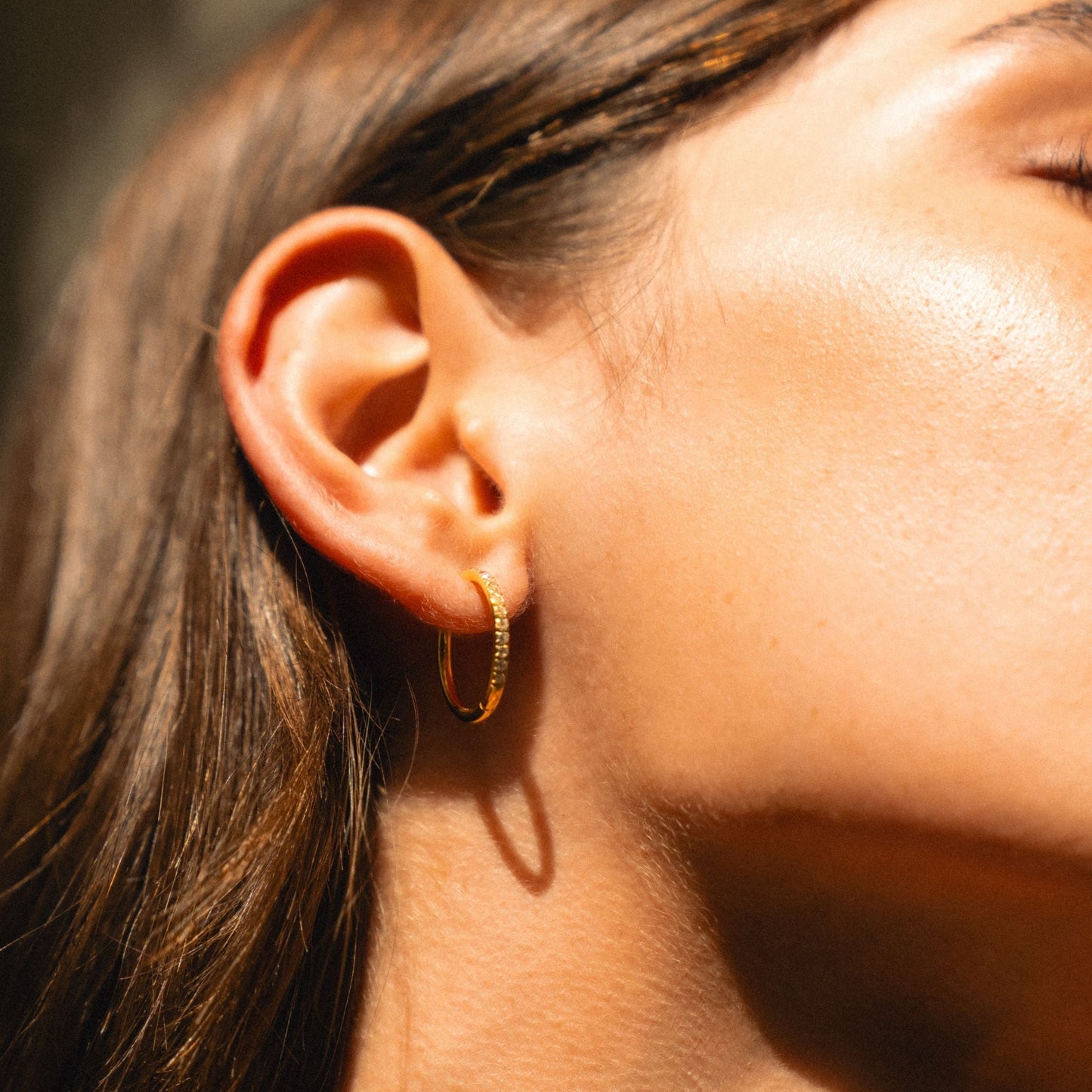 Large Pavé Hoops