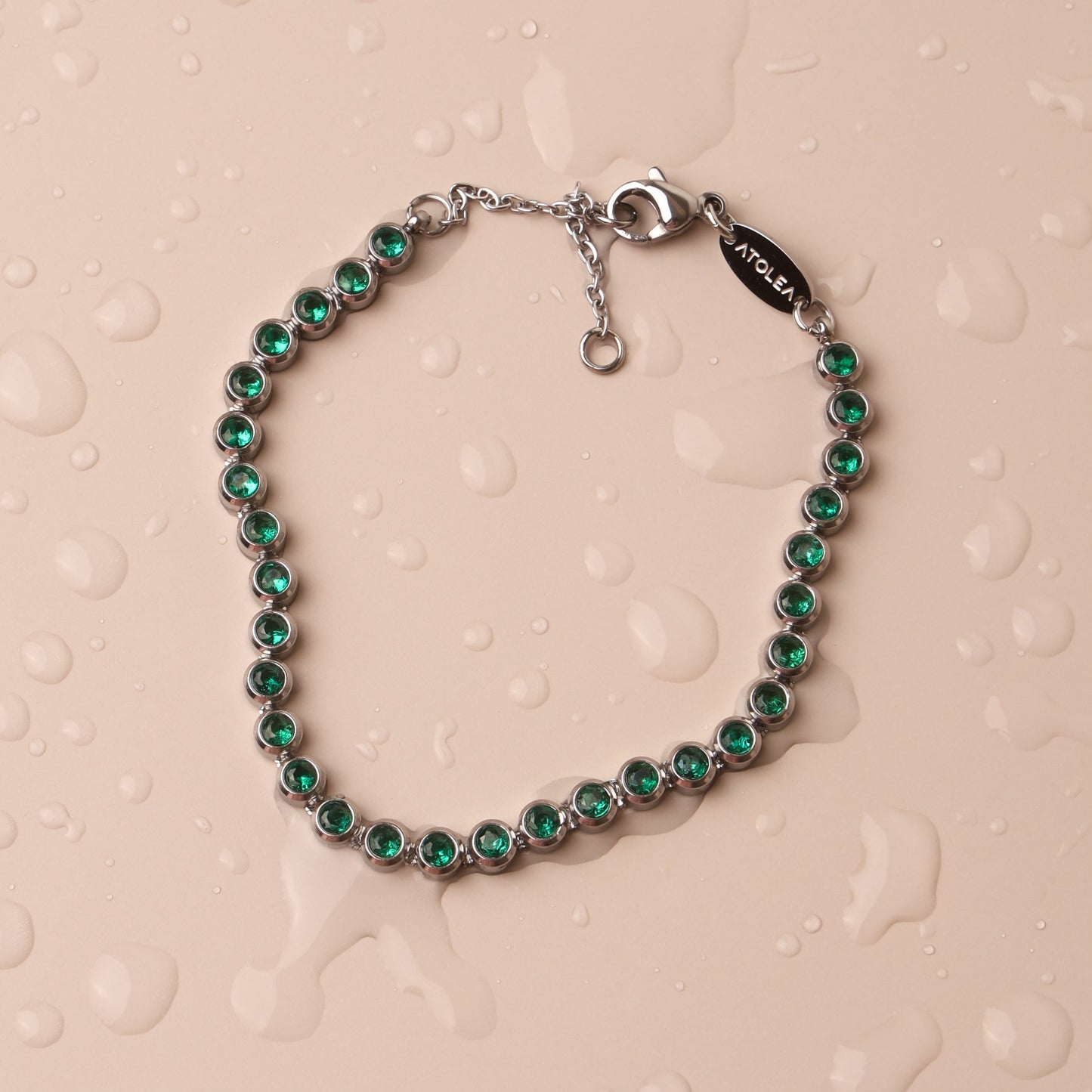 Green Tennis Bracelet