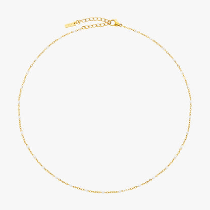 White Beaded Choker